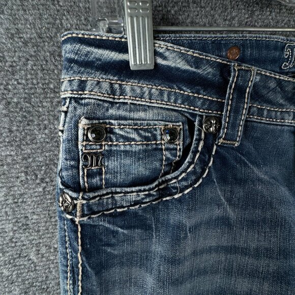 Miss Me Signature Boot Embellished Jeans Size 30x34 JP5853B2 Urban Cotton Blend - Picture 12 of 16
